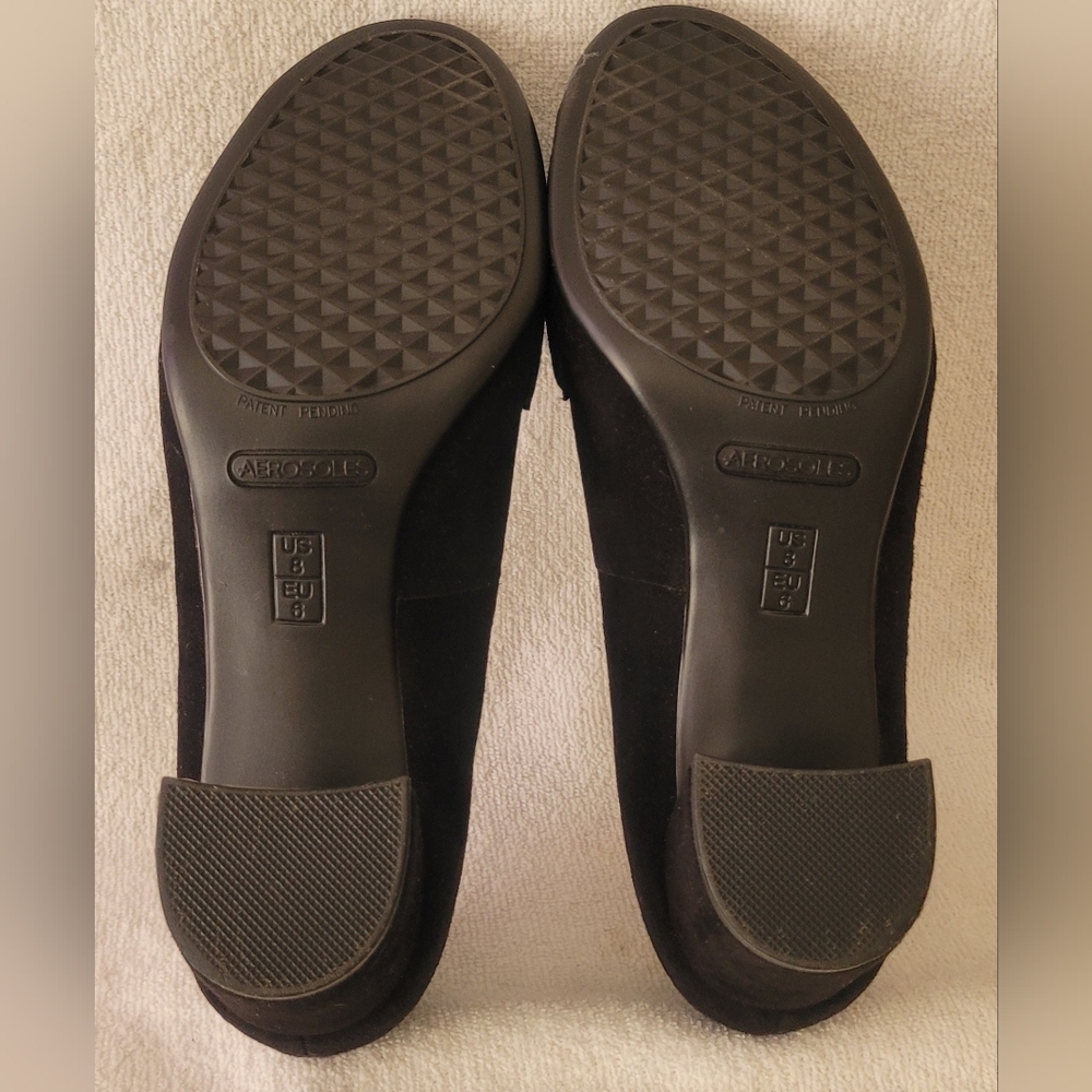 AEROSOLES Slipon, Size 8, Suede Black, Bling (4) - Picture 6 of 8